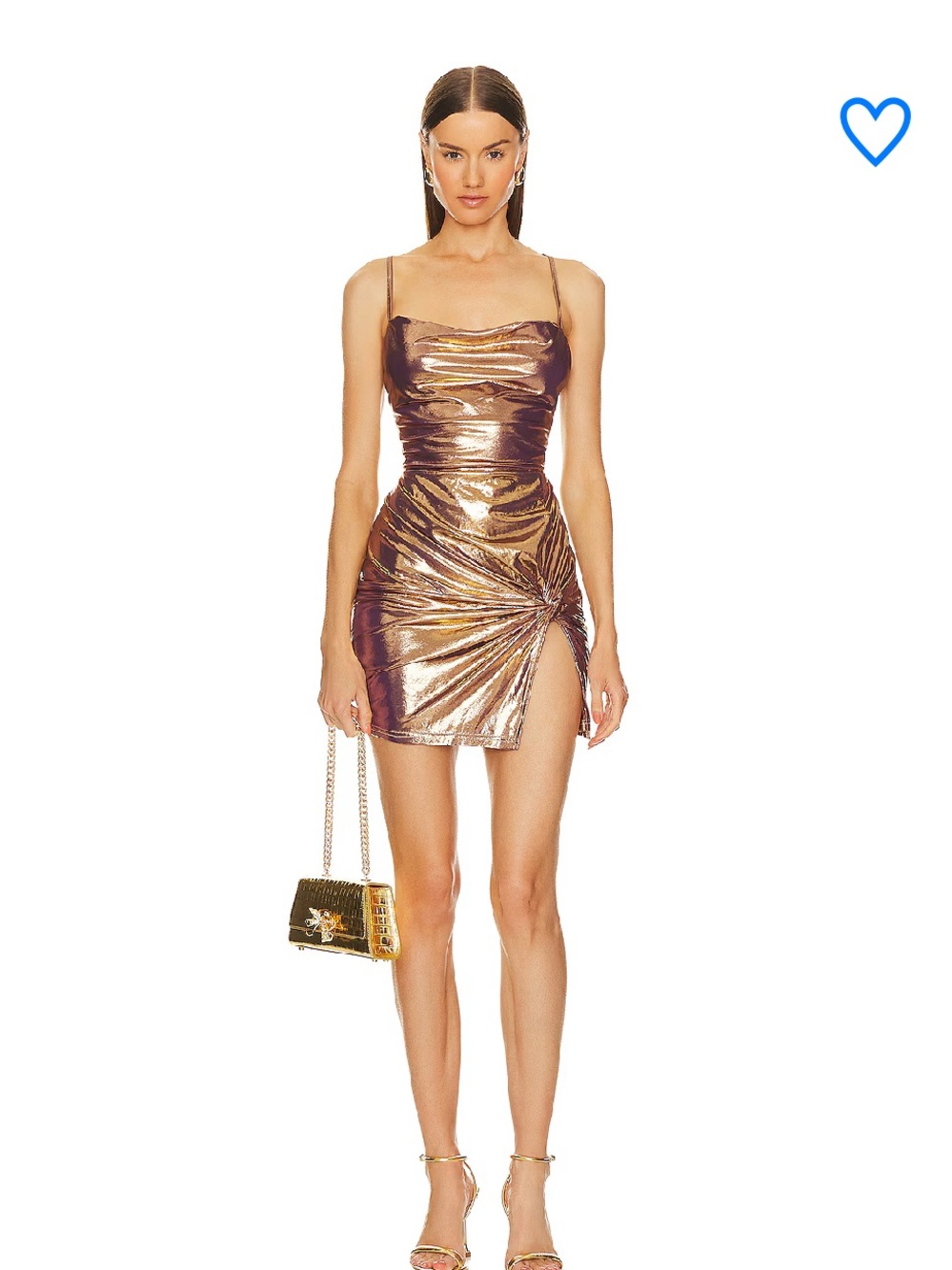 revolve metallic dress
